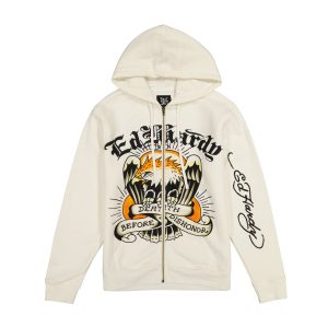 Death Before Dishonor Fleece Zip Front Hoodie