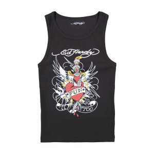 Fun Dagger Rhinestone Tank Top