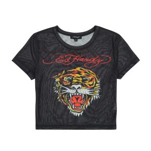 Mesh Tiger Head Baby Tee