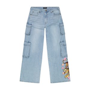 Tiger Flowers Cargo Jean